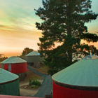 Unbelievable sunrise on Treebones property, yurt glamping in Big Sur along the California coast.