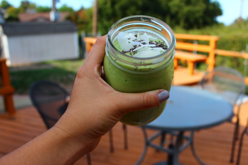 Matcha coconut green smoothie